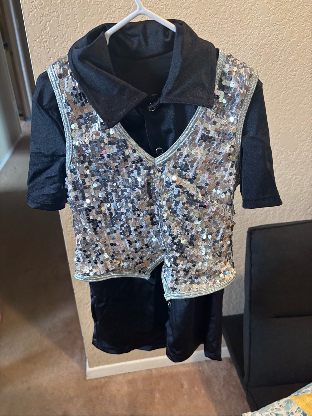 Weissman boy’s collard shirt and sequin vest